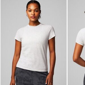 NWT Fabletics 100% Cotton Soft Grey Tee